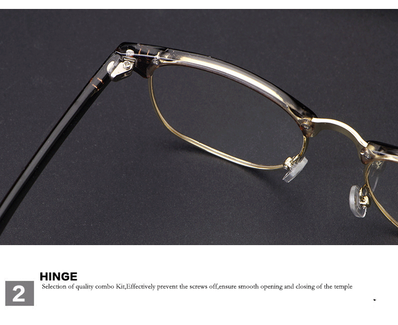 Vintage Clear Anti-Radiation Lens Eye Glasses Goggles Plain Glass Frames Men Women Fashion Transparent Semicircle Frame Glasse