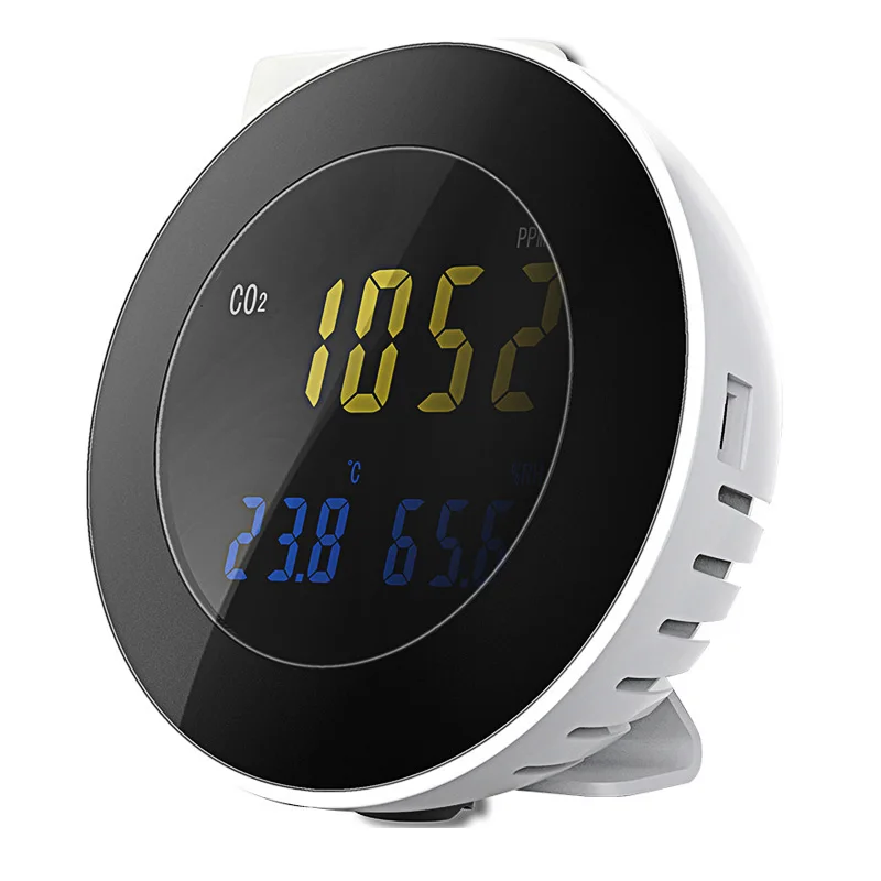

Portable CO2 Sensor Digital Carbon Dioxide Analyzer 3 in 1 Temperature Hygrometer Tester Alarm System Gas Monitor Detector