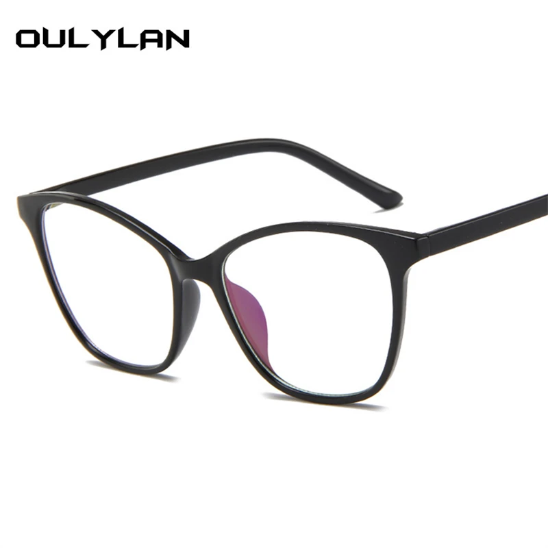 

Oulylan Cat Eye Glasses Frames for Women Retro Optical Spectacle Oversized Clear Lens Eyeglasses Frame Fashion Lady Oculos