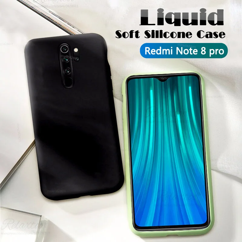 Мягкий жидкий силиконовый чехол для redmi note 8 pro защитный телефона на xiomi xaomi ksiomi note8
