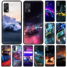 

Soft Silicone Case for Realme C3 6 7 Pro 5 8 XT X50 GT C15 C11 C25 V13 5G C21 Back Phone Cover TPU Shell Sport Car Drift Coque