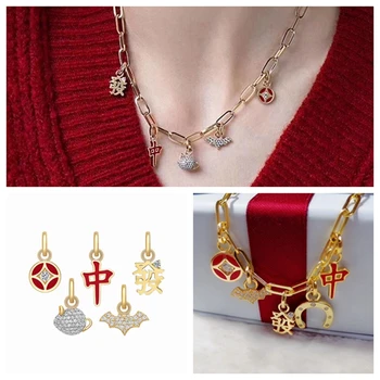 

Adorable Mice Lucky Animal Sign Pendant for Necklace Pearl Saddle 925 Sterling Silver Enamel Red Pearl Ball Pendant Charm Women