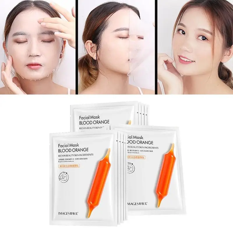 

Vitamin C Orange Moisturizing Facial Mask Refreshing Fruit Extracts Face Masks Nourish Whitening Anti Aging Women Skin Care Mask