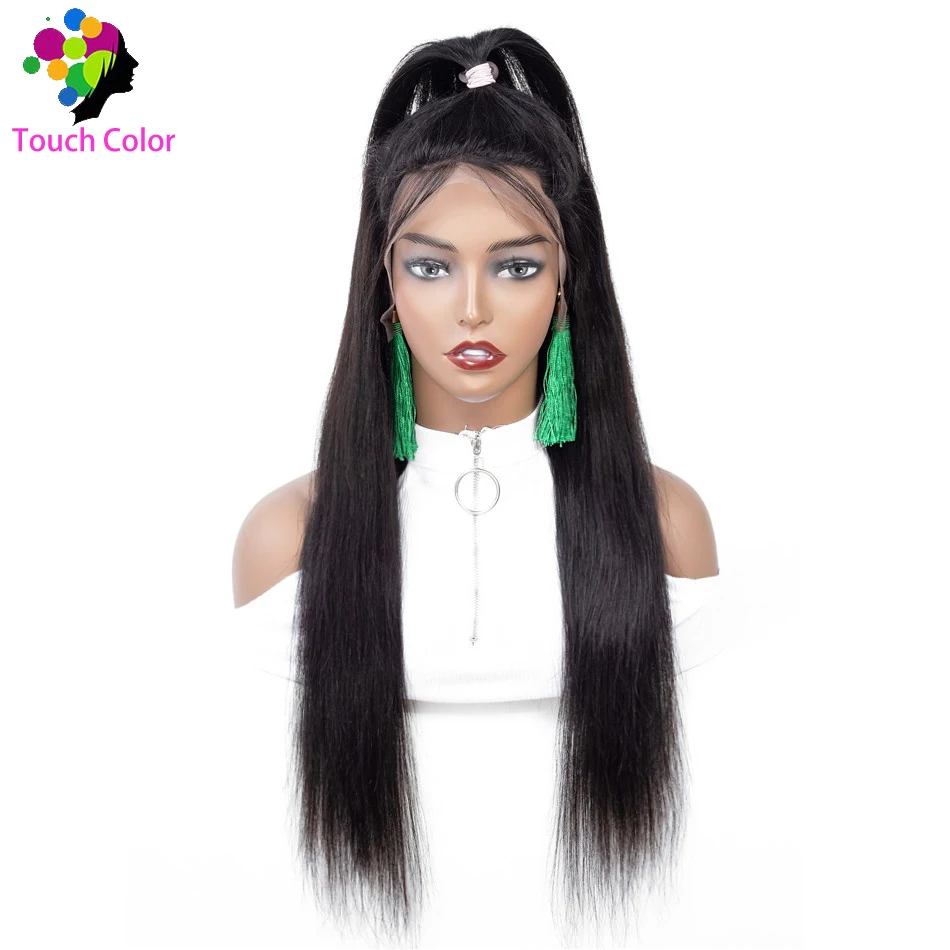 Touch 13*4 прямые человеческие волосы на кружеве для черных женщин Remy 10-30 дюймов 150% плотность бразильские человеческие волосы на кружеве парики
