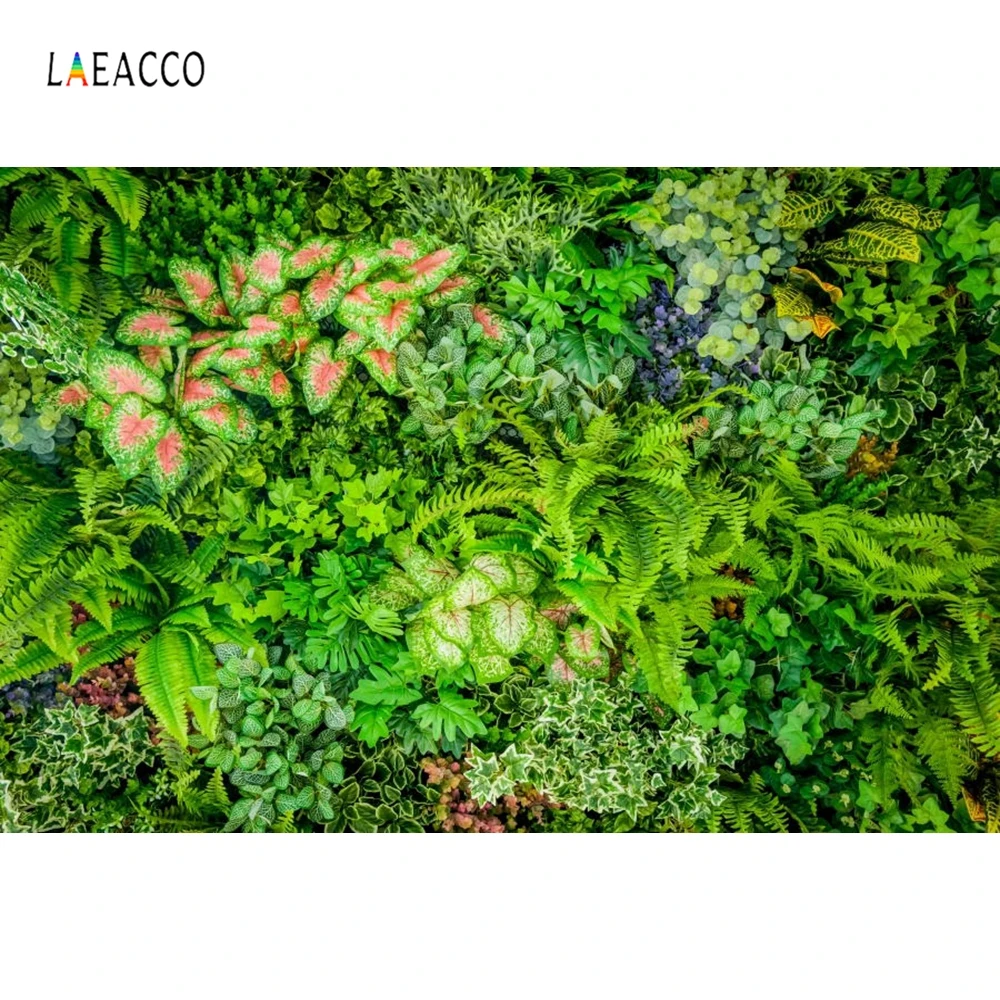 Laeacco Фотофон листья стена зеленая природа Профессиональный портрет детские Свадебные вечерние фотостудия фотосессия