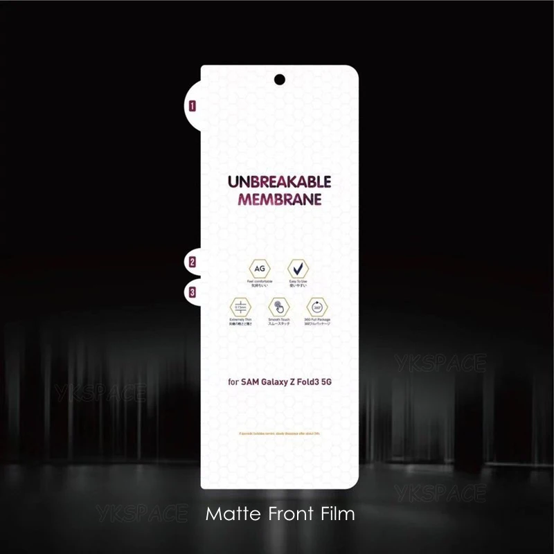 4 in 1 Front Back Matte Hydrogel Film For Samsung Galaxy Z Fold 3 2 W22 W21 Soft Frosted Screen Protector Anti No Fingerprint mobile screen protector Screen Protectors