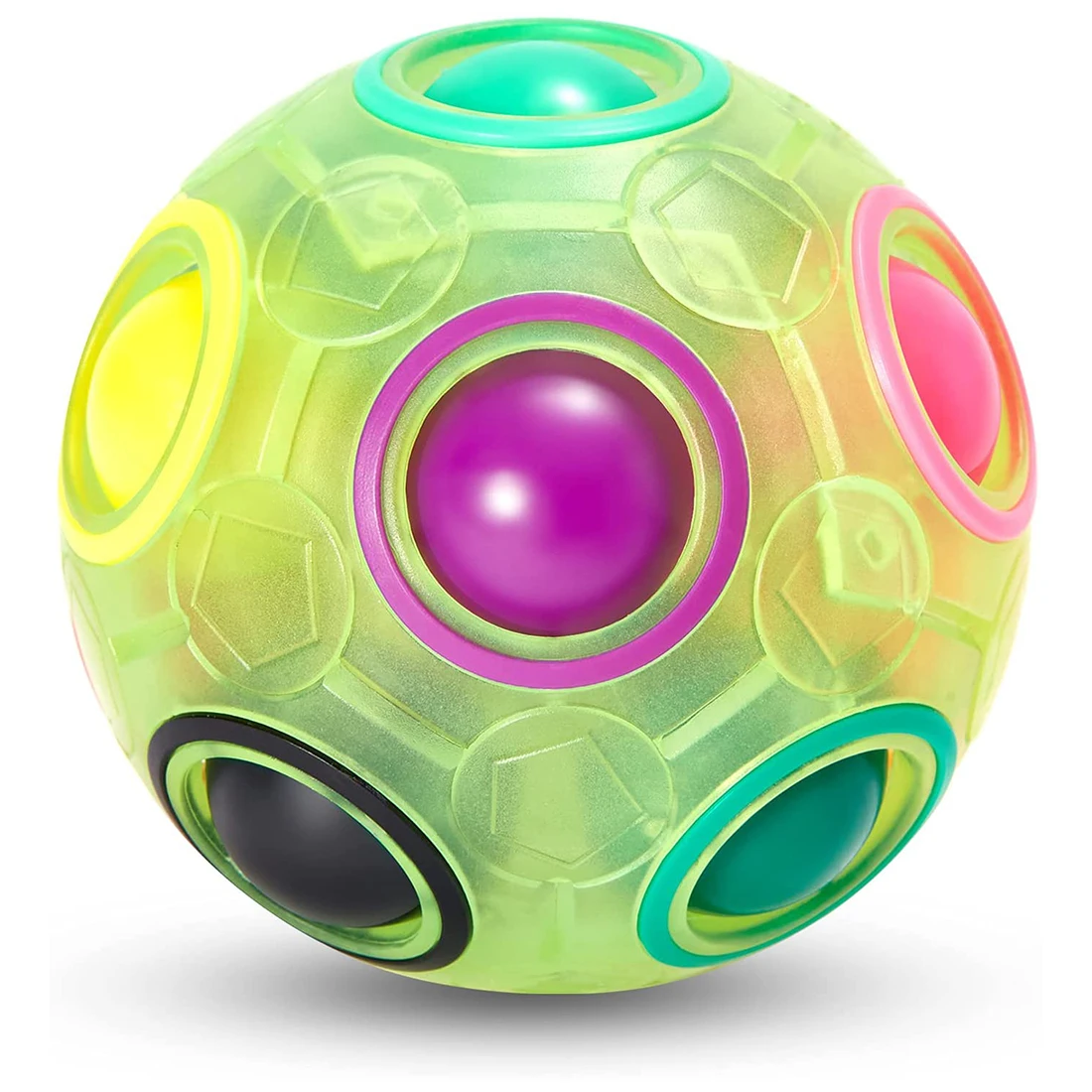 Tanie Rainbow kulisty piłka nożna piłka etui magia Fidget kolor piłki-Puzzle do układania gra zabawki sklep