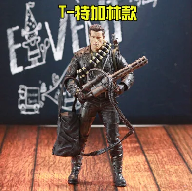 Yaya Anime NECA Terminator T800 Arnold Schwarzenegger Skeleton 7-Inch Mobile Figurine Model