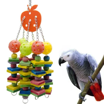 

Parrots Chewing Toy Wood Birds Chew Toy Pet Toys Hanging Cages Toy Parakeet Cockatiel Budgie Play Toy