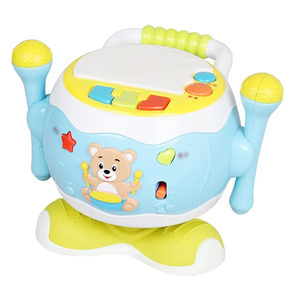 

Happy Rotating Drum Baby Hand Drums Children'S Music Pat Drums Interactive Toys Gifts Early Learning Puzzle Toy Instrument