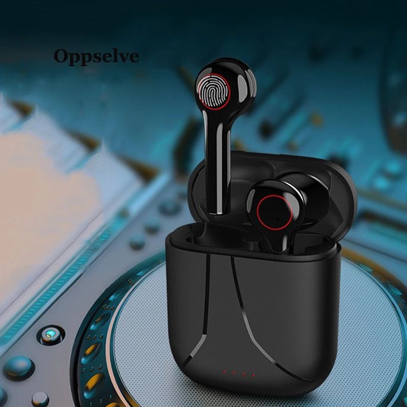 TWS Bluetooth 5 0 Earphones Oppselve Wireless Headphones Touch Control Sport Headset Earphone For Phone iPhone 7 X Xiaomi Huawei