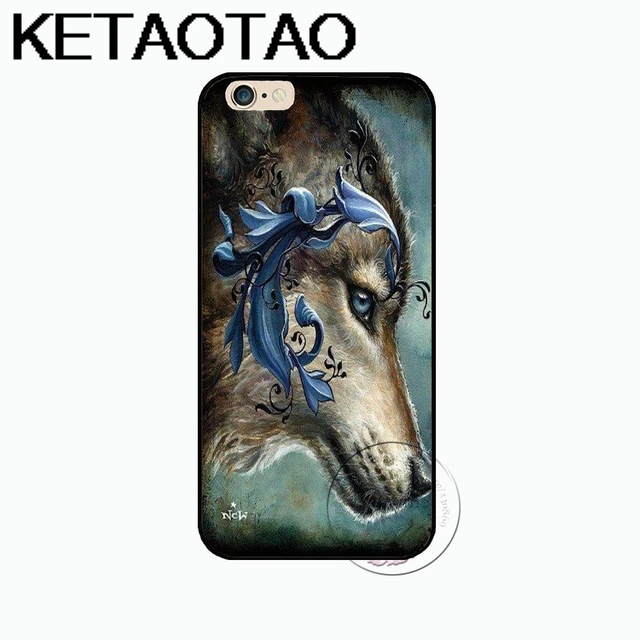 KETAOTAO Модный Милый Волк для iPhone 4 SE 5C 5S 6S 7 8 Plus X XR XS MAX для samsung черный мягкий чехол для телефона резиновый силиконовый - Цвет: Цвет: желтый