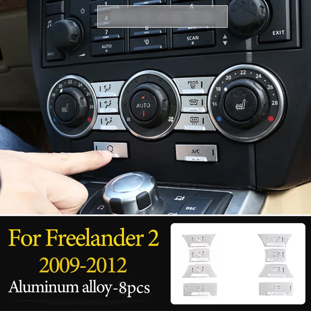 Car Steering Wheel,AC Vent Outlet Knob,Door Handle,Cover Trim,ABS Chrome,For LandRover Freelander 2 2007-2015 Interior Accessory 25