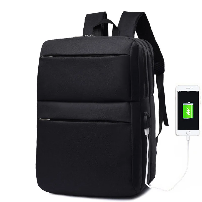 

Laptop USB Charging Bag Multifunctional Shockproof Casual Business Male Backpack Bag Nylon Waterproof Teenager Travel Backpack