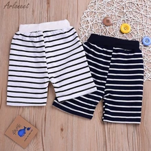 Детские Летние удобные полосатые шорты со шнуровкой для мальчиков и девочек, штаны для мальчиков, детские штаны, модная новинка года