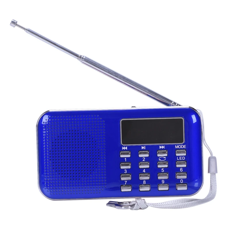 Мини радио FM portportdigitale динамик USB Micro SD TF карта Mp3 музыка Lettore - Цвет: Blue