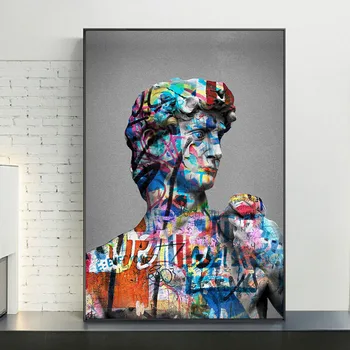 

Graffiti Art Of David Canvas Paintings on the Wall Art Posters and Prints David sculpture Nordic Art Pictures Home Wall Decor