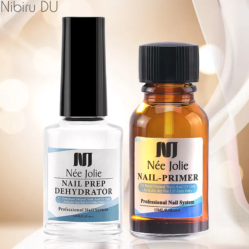 15ML Nail Prep Dehydrator And Nail Primer Set No Need Of UV LED Lamp