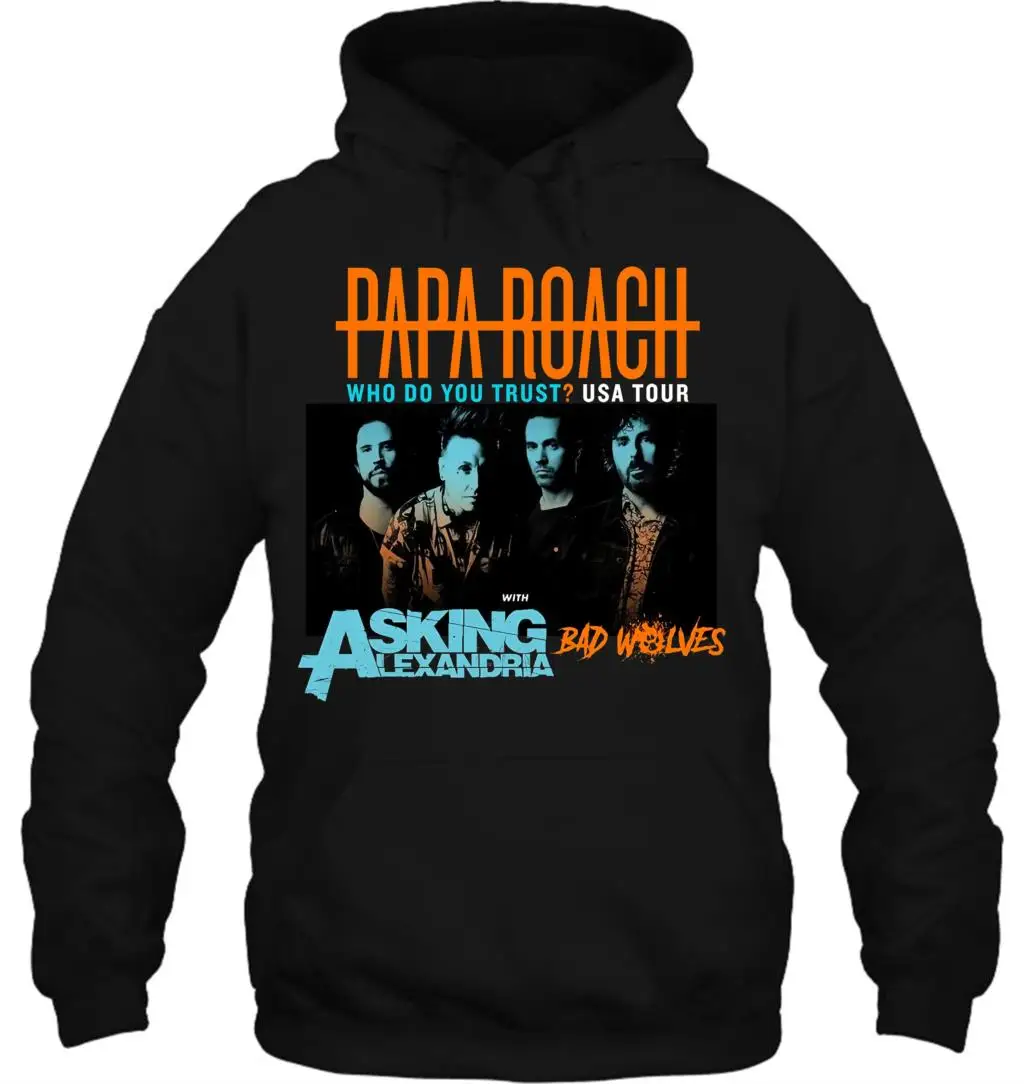 Мужская толстовка с капюшоном, новинка, papa roach, usa tour, ASK, Александрия, bad wolves, S 5XL, женская уличная одежда