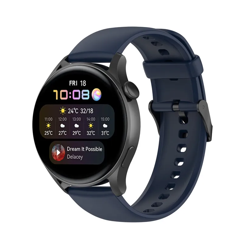 20mm 22mm Silicone watch strap For Samsung Gear S3/Active2/Huawei GT2 /Amazfit bip/Fossil Q/POLAR ignite Vantage M2 wristband