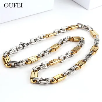 

OUFEI Choker Necklace Bracelet Set Stainless Steel Necklace Chain Fashion Jewelry Accessories Free Shipping