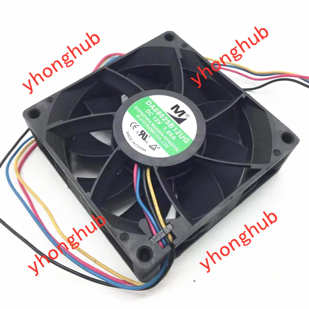 M / Huaxia фабрикой DA08025B12UG DC 12V 1.00A 80x80x25 мм 4-провод Сервер вентилятор охлаждения |