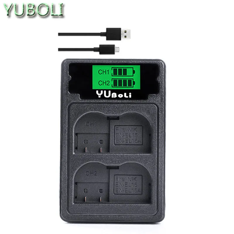 EN-EL15 RU EL15 EN-EL15a ENEL15a RU EL15a Батарея+ USB Dual Зарядное устройство для Nikon D850 D810 D810A D750 D500 D7500 D7200 D7100