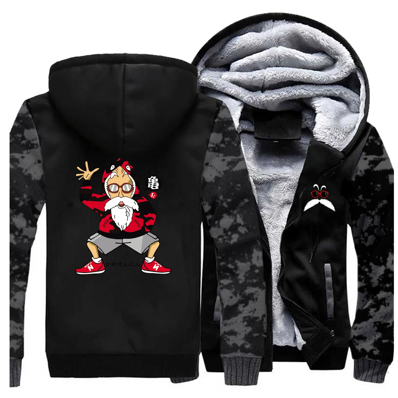 Master Roshi, толстовки для мужчин, Dragon Ball, новинка зимы, горячая Распродажа, уличная одежда, реглан, мужские толстовки, хип-хоп, модное пальто, плотное
