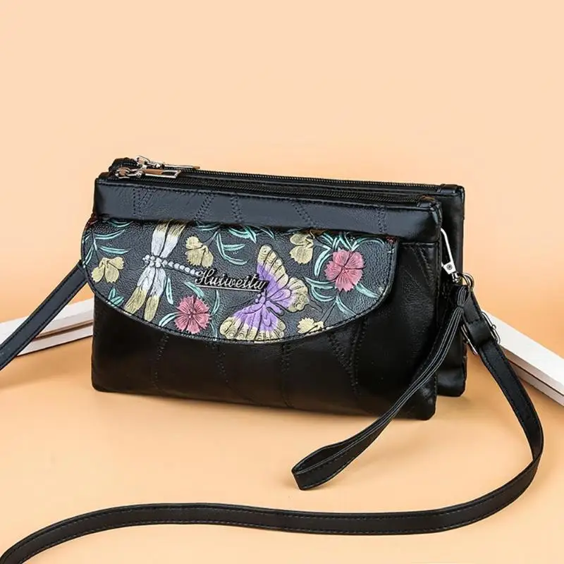 

Hot Sale Handbags Portable Delicate Design Sheepskin Leather Clutch Crossbody Bags Women Casual Shoulder Messenger Handbag