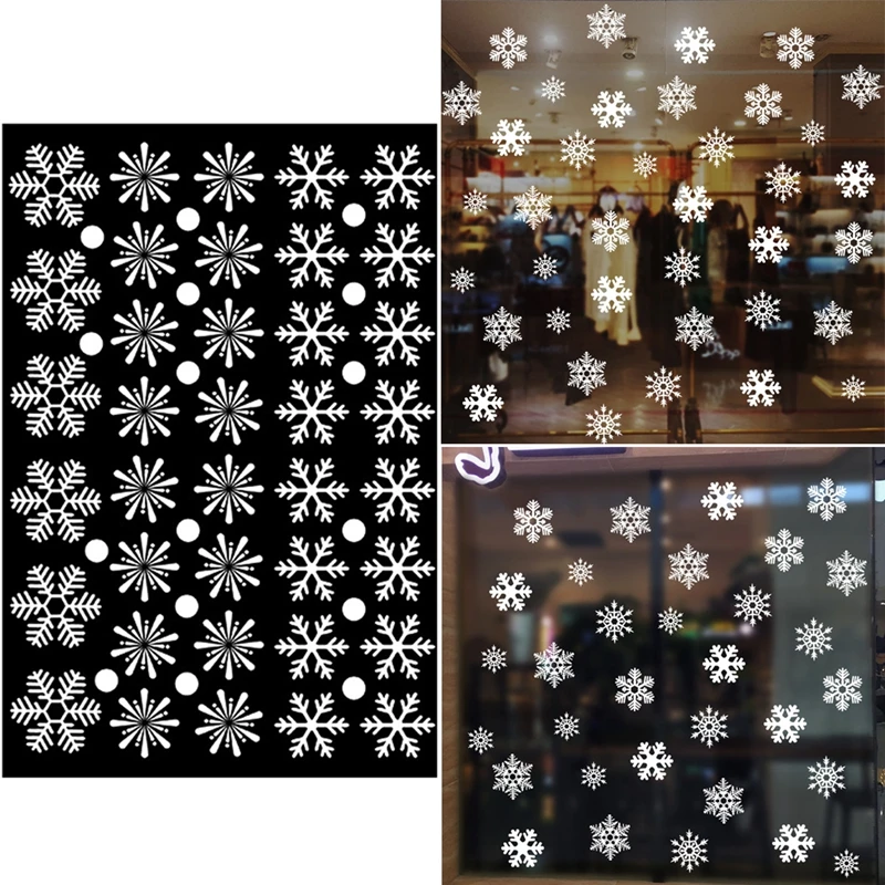 1 pcs Christmas Snowflake Window Sticker Winter Wall Stickers Kids Room Decorations for Home New Year Supplies A | Дом и сад