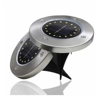 

Solar Powered Lawn Lamp Stainless Steel LED Buried Light Underground Lighting Landscape/Step/Outdoor/Road/Decking 4/8/12/16 LEDs