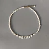 Collar con nombre personalizado, Gargantilla con diseño de concha, estrella, letras embellecedoras, corto de perlas naturales, joyería, regalo de cumpleaños, 2022 ► Foto 3/6