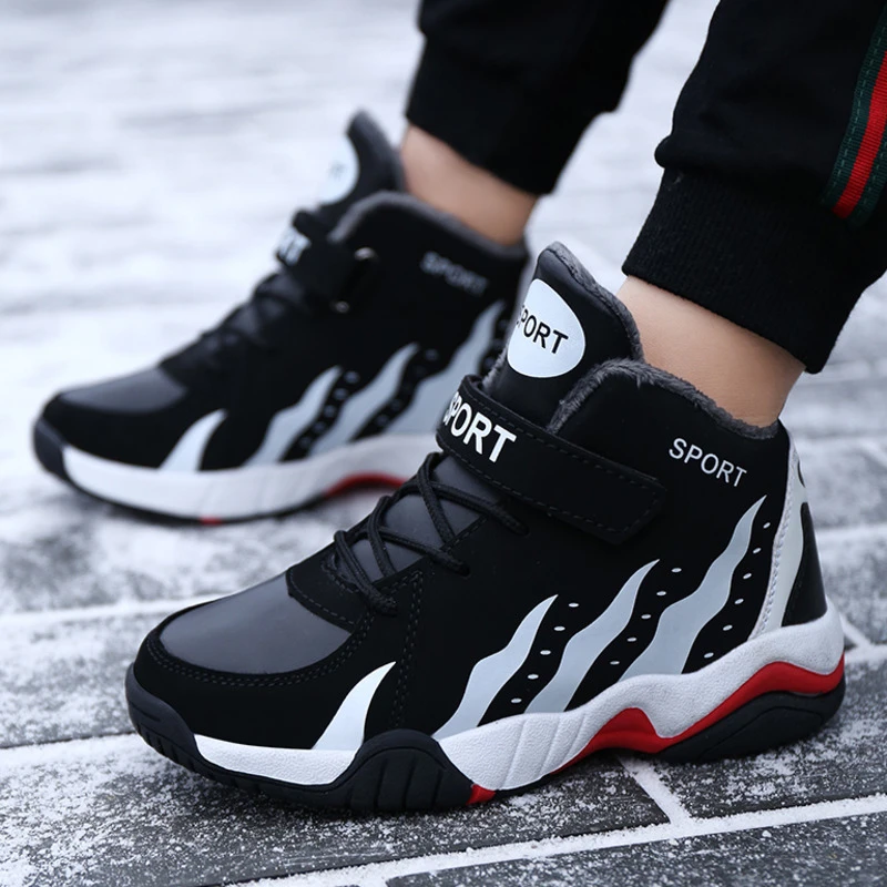 Merk Sneakers Kids Sport Schoenen Hoge Outdoor Waterdichte Meisjes  Loopschoenen Jongens Mand Sneaker Bont Herfst Winter Warm  Schoeisel|Basketbal Schoenen| - AliExpress