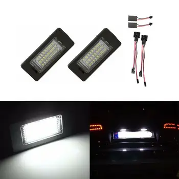 

2Pcs Car LED License Plate Light for Audi 12-30V 6500K Auto LED Licence Number Plate Lamp for Audi A1/4/5/6/7 3528 SMD Dropship