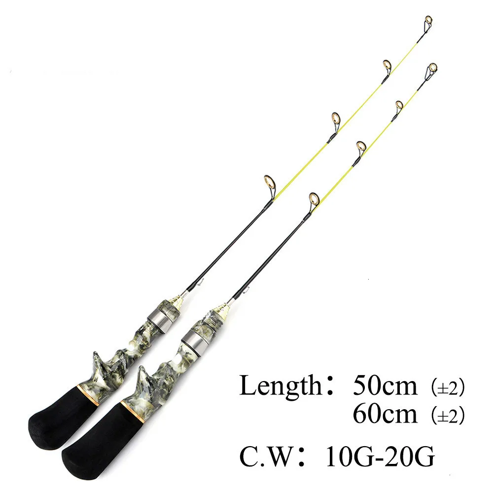 New 50cm 60cm Mini Telescopic Ice Fishing Rod C.W.10-20G Cambo Winter Fishing Soft Rod Carp Fishing Tackle Pesc