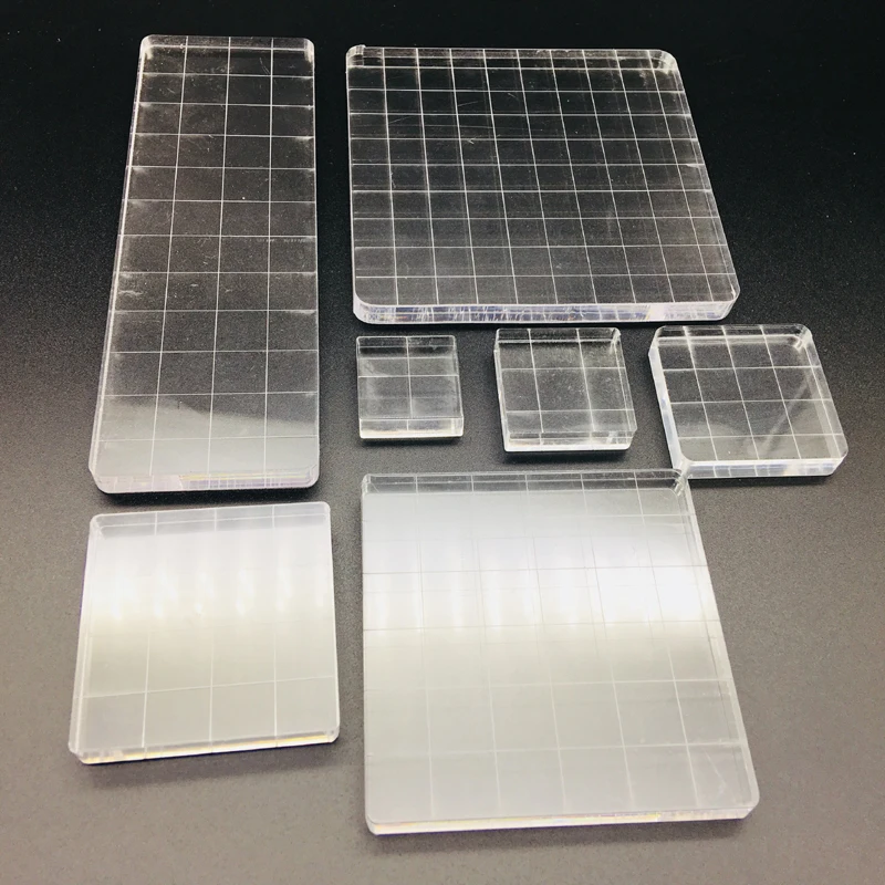 Clear stamps 7pc Multi-size Stamps Acrylic Pad Block Accessories Clear Transpant Stamps Decor DIY Scrapbook Stamping Stickers Acrylic Sheets