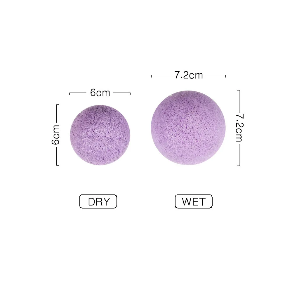 Microfiber Wash Sponge Puff Cleansing Natural Face Cream Dry And Wet Two-state Semi-circular Multicolor