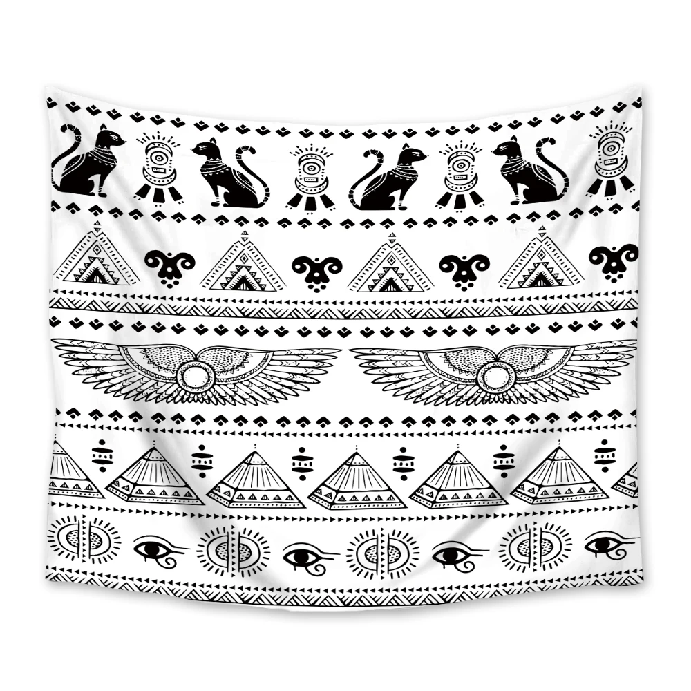 

Egypt Pyramid Pattern Wall Hanging Tapestry Home Textile Indian Egyptian Decoration Tapestry Bedspread Beach Blanket Home Decor