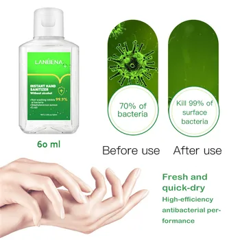 

60ml Disposable Hand Gel Sterilization Dry Clean Non-alcoholSilver Ion Disposable Hand Sanitizer