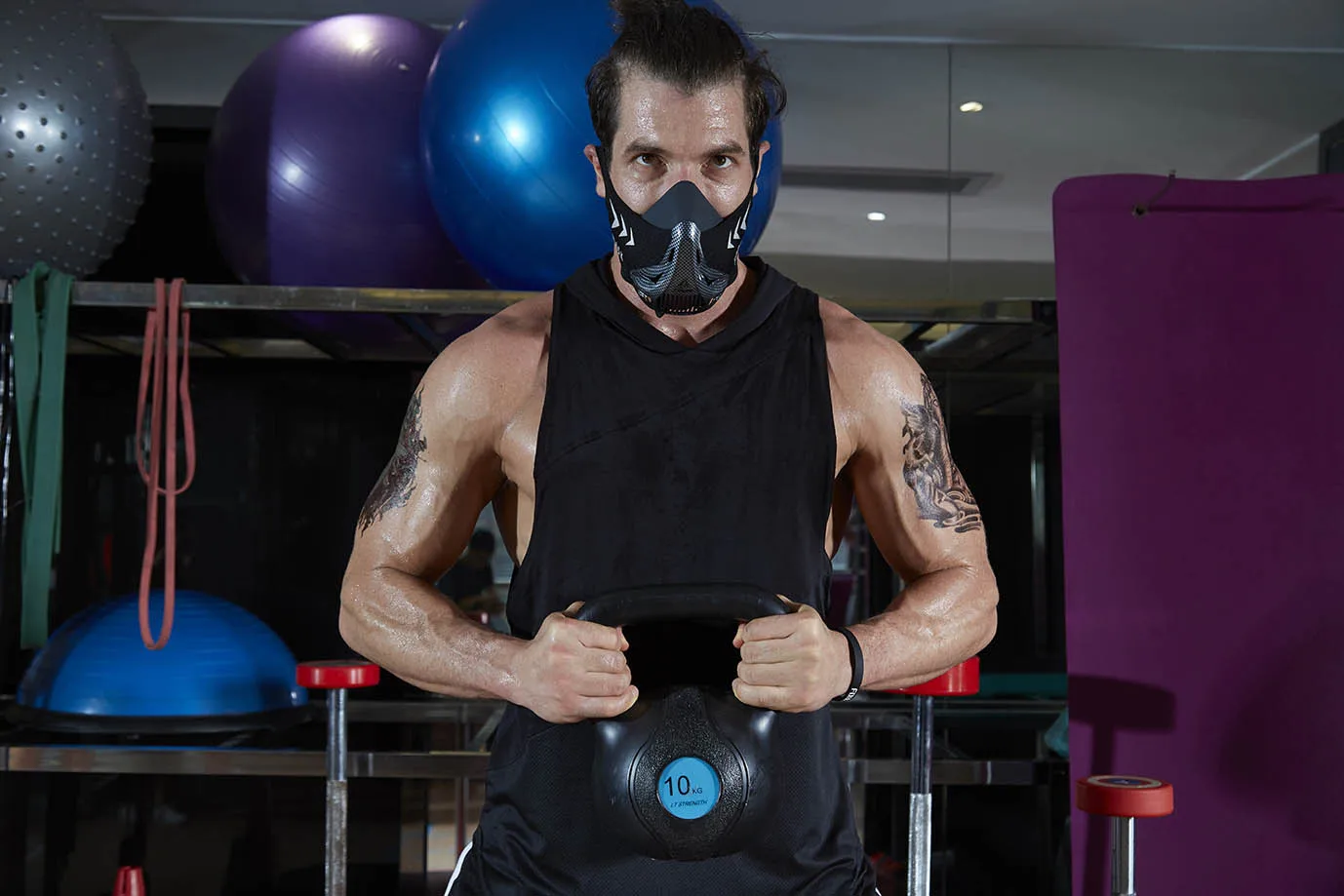 FDBRO Sports Running Mask Sports Mask Six-speed Training Oxygen Barrier Oxygen Resistance Elevation Cardio Endurance Mask