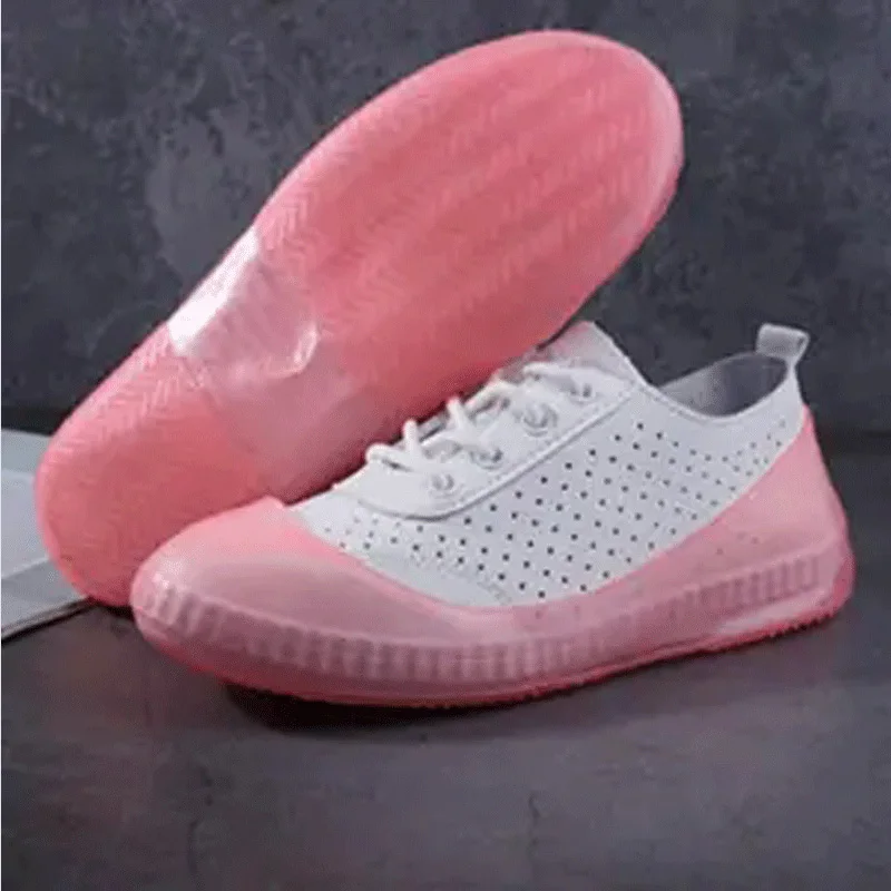 Shoe Covers Simple Slip On Home Reusable Rain Shoe Covers Unisex Jelly Galoshes Water Proof Shoe Covers Shallow Holder Men Overshoes