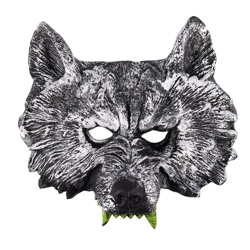 

New-Grey Wolf Head Mask for Cosplay Halloween Masquerade