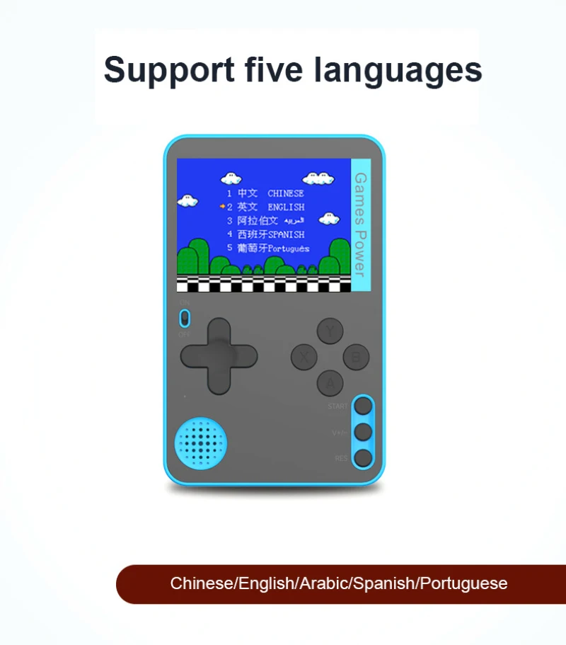 New Portable Handheld Game Console Built-in 500 Classic 8 Bit Games Retro Video Game Console 2.4 Inch Screen Children Gift