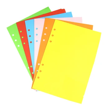 

6 Pcs Tab Dividers Creative 6-Holes A5 Colored Classified Lables for Planner Notebook Ring Binders