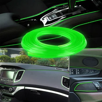 

Car Molding Trim Strip Replacement Inner Decor Green 5 meter Parts Useful