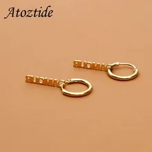Atoztide женские серьги-кольца на заказ из нержавеющей стали, персонализированная золотая серьга с табличкой, ювелирные аксессуары