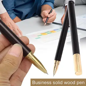 

Roller Ball Pen Smooth Durable Solid Wood 0.5mm Gifts Calligraphy Gel Pen Kids Office Writing Pen