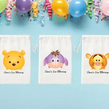 Персонализация 12 шт., сумка для подарков с изображением пуха-ЦУМ, ЦУМ, пух, сумки для подарков на день рождения-Детские сумки для вечеринок на день рождения-на заказ