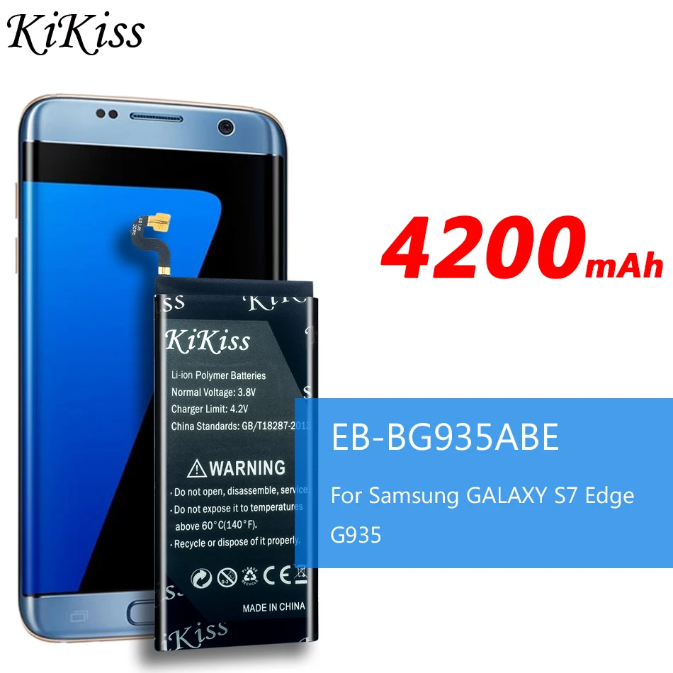 Аккумулятор для телефона Samsung Galaxy S7 Edge SM-G935 G9350 G935F G935FD G935W8 4200 мАч вместительный