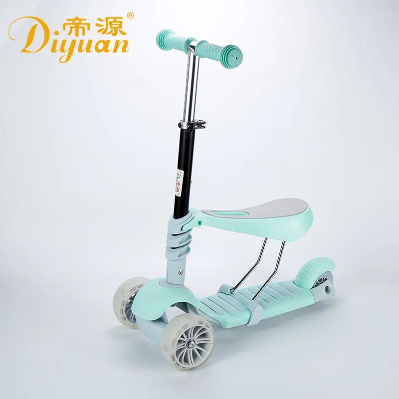 Diyuan детская тележка 3-6-14 лет три-в-одном Seatable подъемный перекрывающий скутер детский скутер